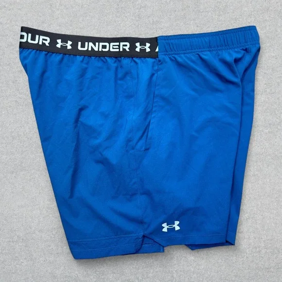 NEW Under Armour Shorts Men's 2XL Blue UA Vanish 6" Stretch Gym Training Running - Picture 3 of 13